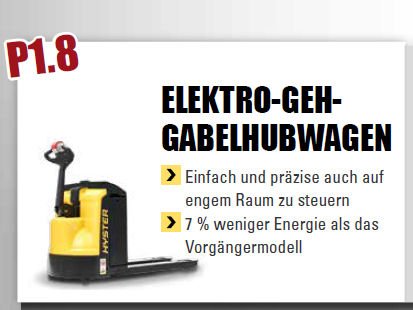 HYSTER P1.8  - Elektro-Geh-Gabelhubwagen