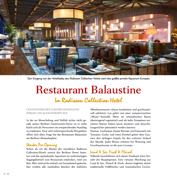 Berlin: Restaurant Balaustine 