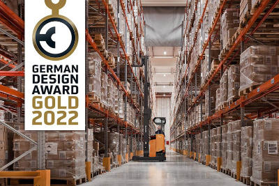 German Design Award Gold 2022 für Toyota Schubmaststapler